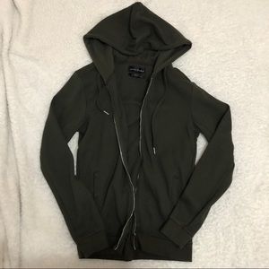 Zara green zip up hoodie